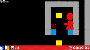 Fury standing on an Ice Block in the lowest boxed area.