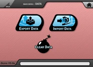 The data menu in demo v0.8a.