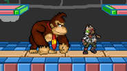 Donkey Kong and Fox standing.