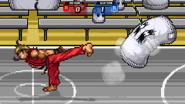 Ryu using his forward smash against Sandbag on Sandbag Basketball.