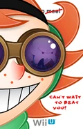 Ms. Carrot's "Can't wait to beat you!" promotional image for Yeah Jam Fury: U, Me, Everybody!.