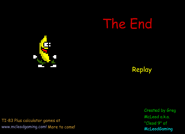 Banana dancing even at the end of the cartoon.