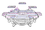 The original design sketch for Multi-Man Battlefield by Kevin Turbo Snider.