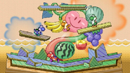 Four Yoshis on the stage.