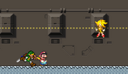 Super Sonic in A Super Mario World