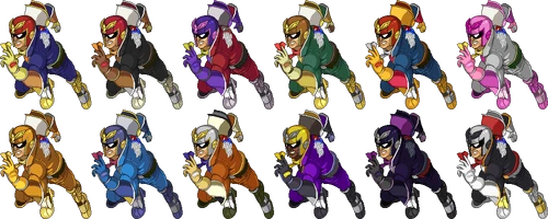 SSF2 Captain Falcon Costumes