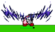 Kirby charging his version of Kuroi Getsuga on Test Stage 1.