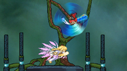 Lloyd attacking Mithos with Tempest while Mithos counterattacks.