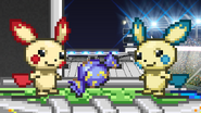 Two Pichus surrounding a Rare Candy on Pokémon Colosseum.