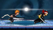 Ichigo and Renji dashing on Final Destination.