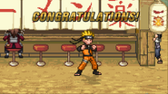 Naruto's congratulations screen on Classic mode.