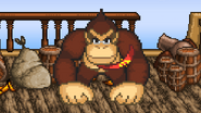 Donkey Kong getting back to the stage after Arcade ends.