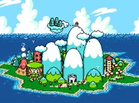 Yoshi's Island on daytime as seen on .