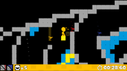 Yeah standing on a Yellow Block placed to the left of a Fury-Only Flag.