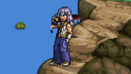 Riku posing after finishing attacking on Lake of Rage.