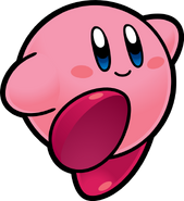 Kirby's first art, used in the character selection screen from v0.6 to v0.7 and in-game from v0.5a to v0.5b. Taken from Kirby Super Star Ultra.