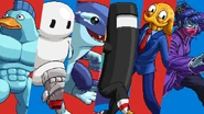 The initial banner image of the first six playable characters, used during the Kickstarter campaign.