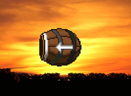 Barrel cannon with a player