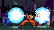 Goku doing his down smash, on Central Highway.