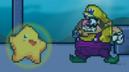 Wario next to Starfy on Steel Diver.