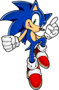 Sonic's third artwork, used in-game from v0.6 to v0.8b. Taken from Sonic Rush Adventure.