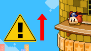 The warning appears before the stage starts scrolling upward.