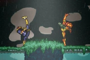Falcon3.png (171 KB) Falcon and Samus both using their up tilts on Crateria.