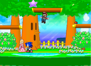 Whispy's early design in Super Smash Flash 2.