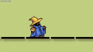Black Mage getting himself stunned by a Deku Nut on Flat Zone +.