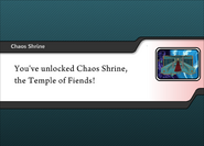 Chaos Shrine's unlock notice.