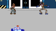 The police car appearing near Luigi and Waluigi.