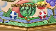 Yoshi's congratulations screen on Classic mode.