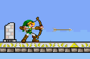 Link using Bow on Temple.