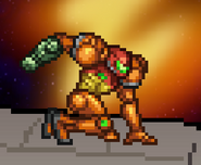 Samus landing on Sector Z.