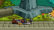 Sora at a knockdown state, while Bowser taunts off-screen.