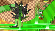 Zygarde using Land's Wrath at Yoshi on Green Hill Zone.