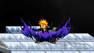 Bankai Ichigo charging Kuroi Getsuga on Lunar Core.