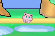 Jigglypuff using Rollout on Dream Land.