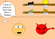 Customer leaving the shop.