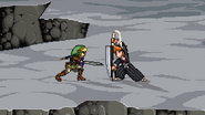 Link battling Ichigo.