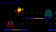 PAC-MAN using air dodging.