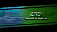 Steel Diver's unlock notice.