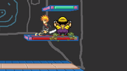 Wario using a low-charged Wario Waft.