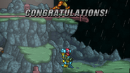 Samus' congratulations screen on All-Star mode.