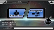 The data menu in demo v0.9b.