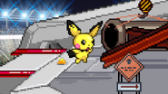 Pichu initiating Thunder, on Pokémon Colosseum.