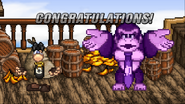 Donkey Kong's congratulations screen on All-Star mode.