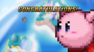 Kirby's congratulations screen on Classic mode.