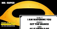 Mr. Super's splash screen in Yeah Jam Fury: U, Me, Everybody!.