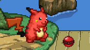 Pikachu next to a Cherish Ball on Lake of Rage.